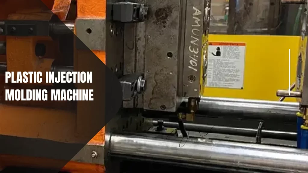 Plastic injection molding machine adjusting temperature and pressure controls